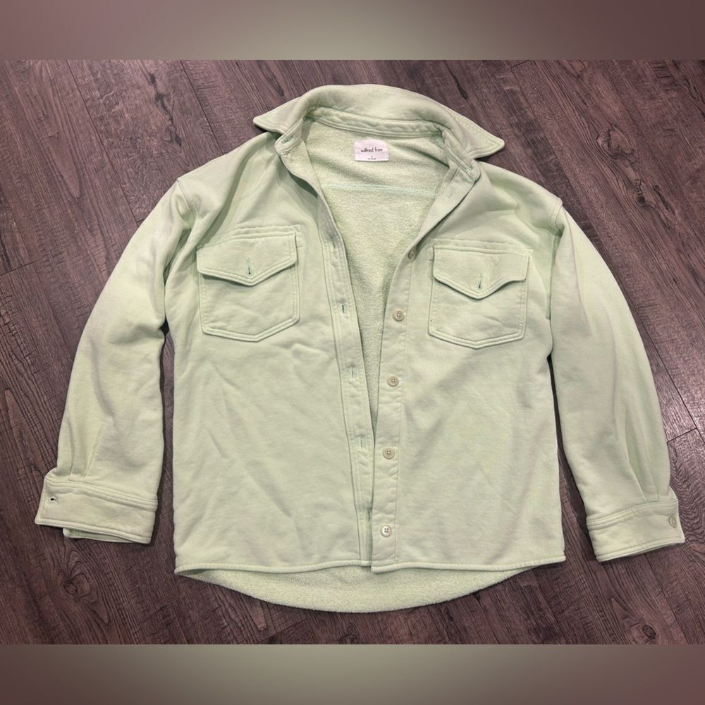 Wilfred free terry fleece shirt jacket